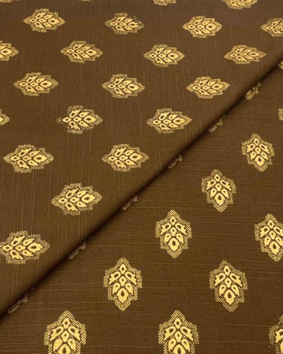 khaddar gold block print KGB020