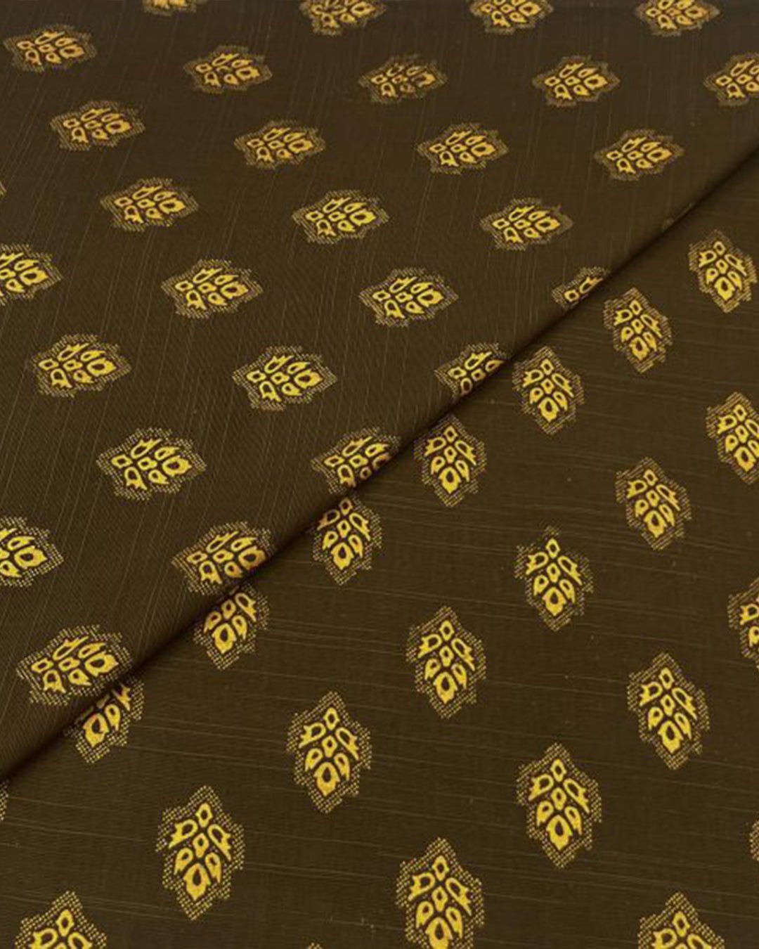 khaddar gold block print KGB018