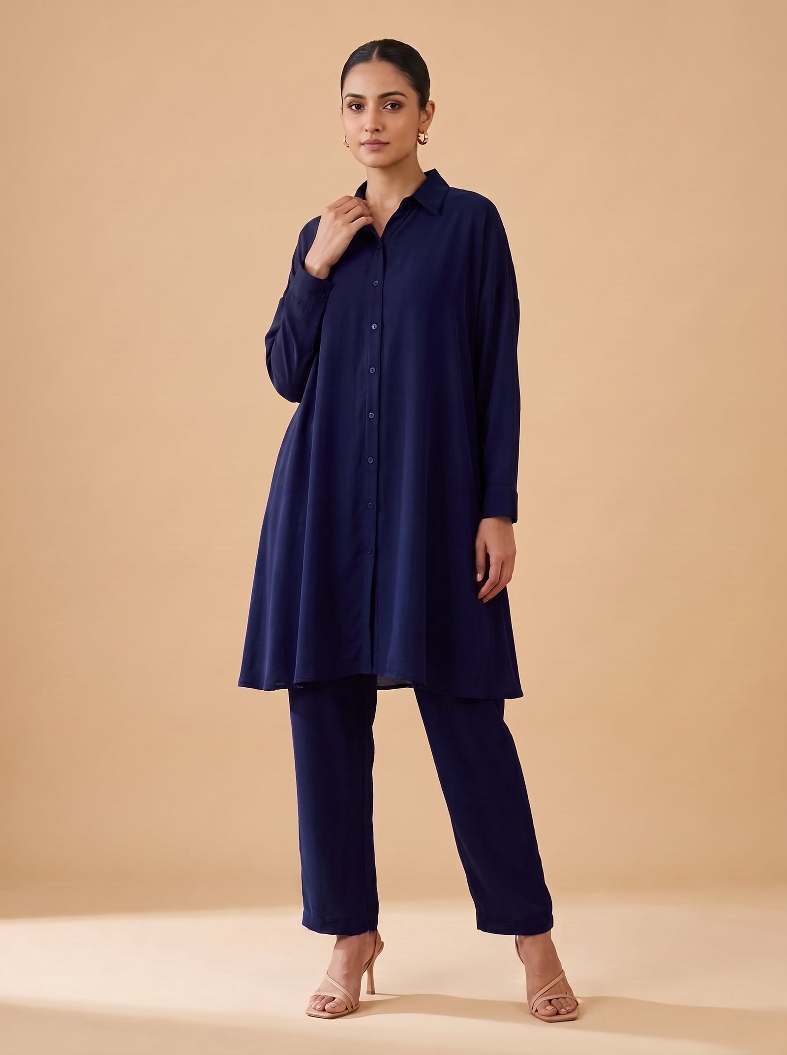 Georgette Shirt Style Cord Set - Image 4