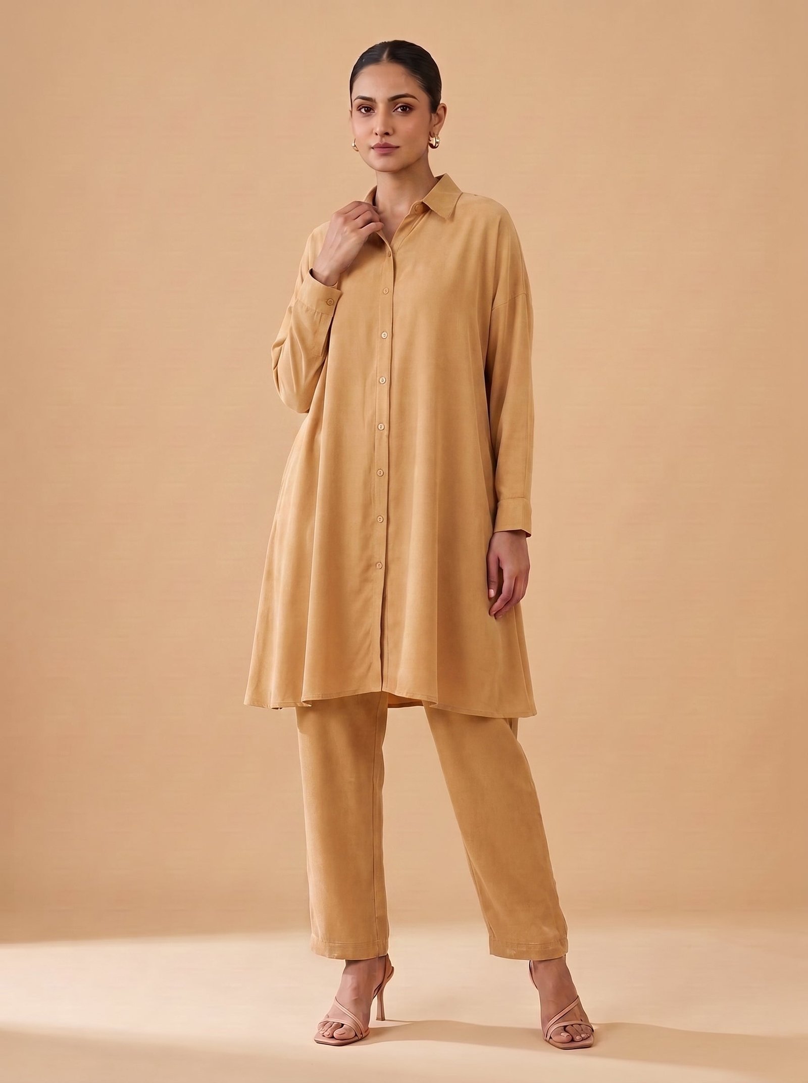 Georgette Shirt Style Cord Set - Image 2