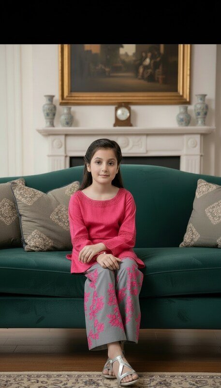 Kids lawn Eid collection unstitched. Kid006
